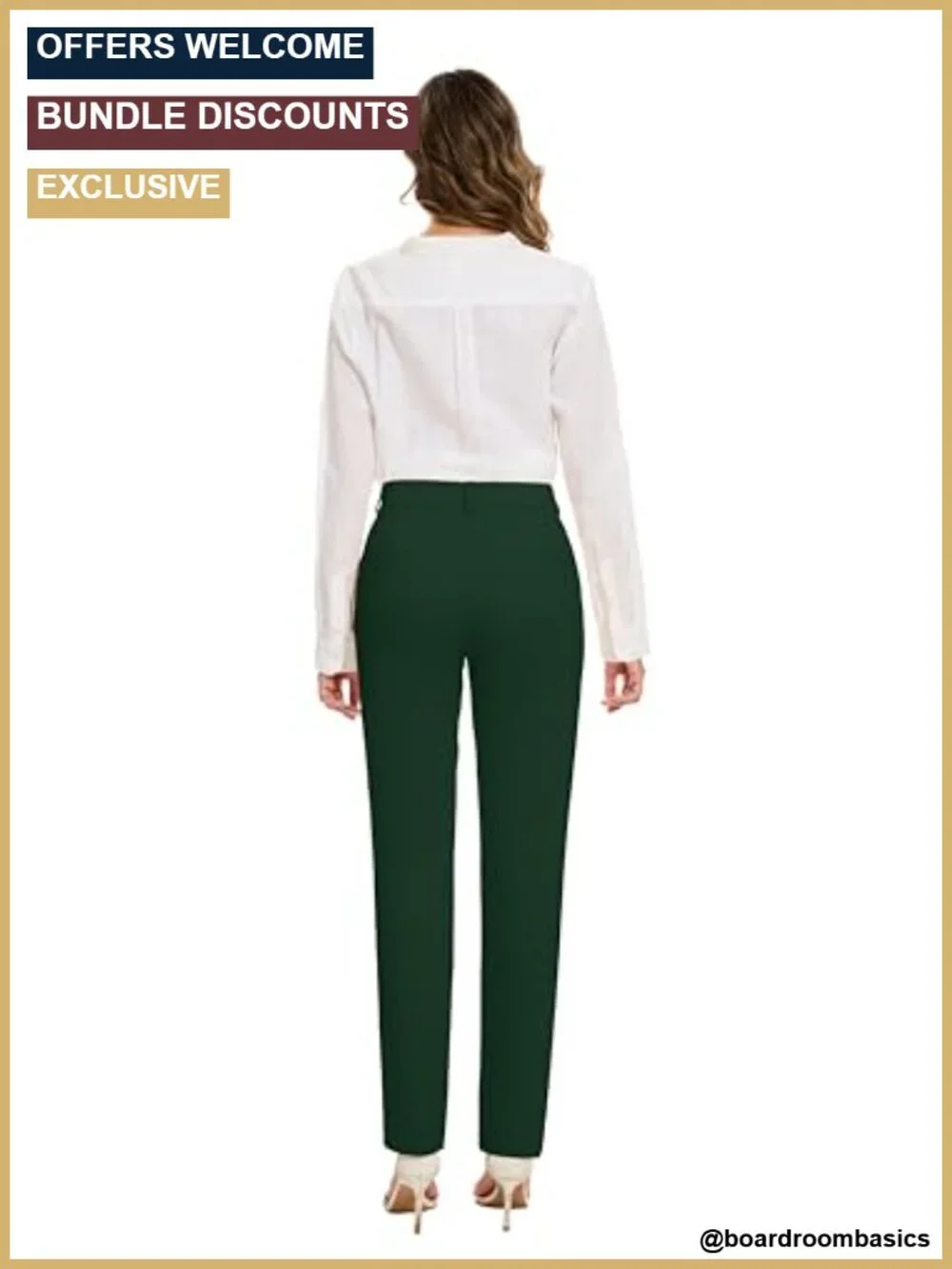 Ultra Stretch Women's Straight Leg Dress Pants High Waisted Work Slacks